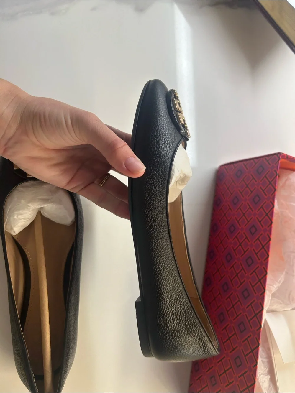 Tory Burch Black Claire Ballet Flats